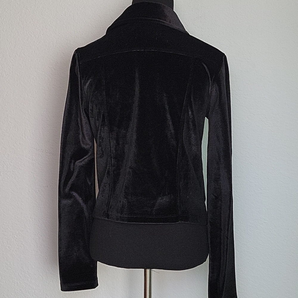 LEITH Velour Moto Jacket Gold Hardware - Picture 4 of 5